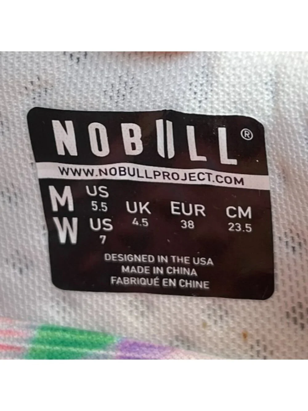 Nobull Journey Pride Moves Womens Size 7 White Orange Training Shoes Sneakers
